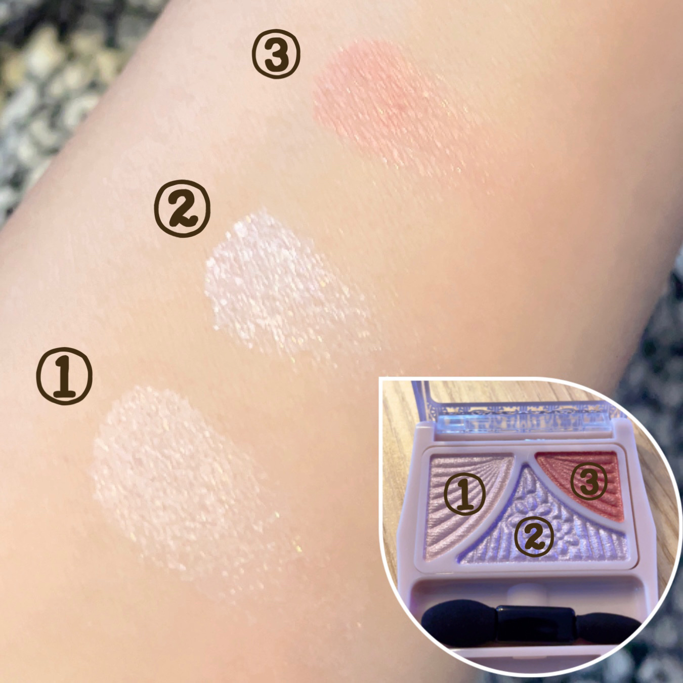 ジューシーピュアアイズ/キャンメイク/アイシャドウパレットを使ったクチコミ（2枚目）