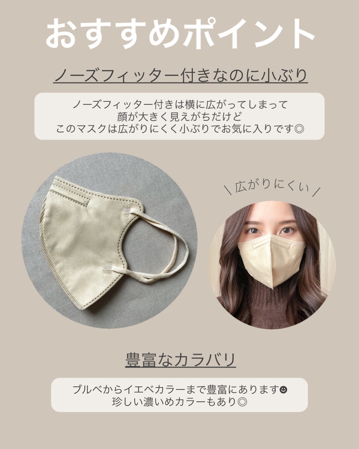 立体構造 不織布マスク/Qoo10/マスクを使ったクチコミ(5枚目)