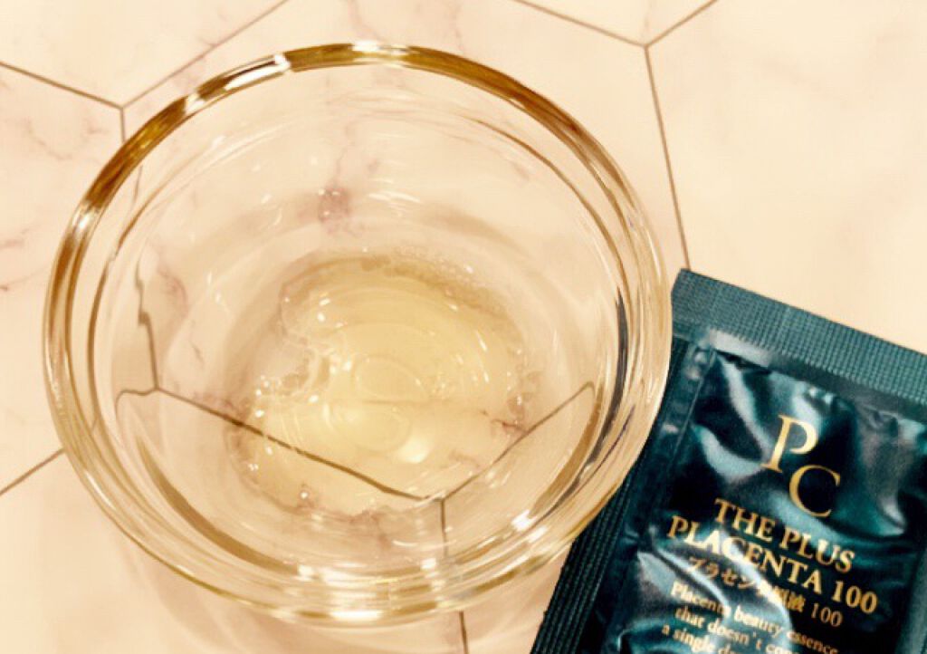 【馬プラセンタ原液100】プラセンタ原液100美容液 パウチ 1ml (馬プラセンタ)/パーフェクトC/美容液を使ったクチコミ(2枚目)