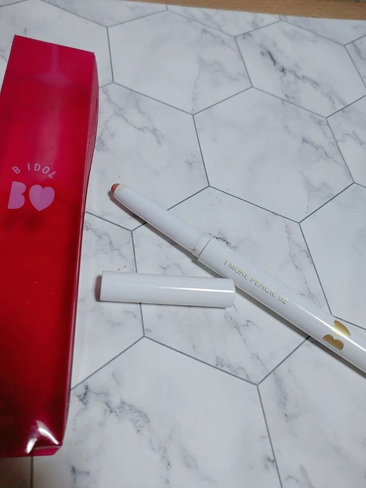 1moreペンシル スポットハイライト 03 ローズ/b idol/スティックハイライトを使ったクチコミ（1枚目）