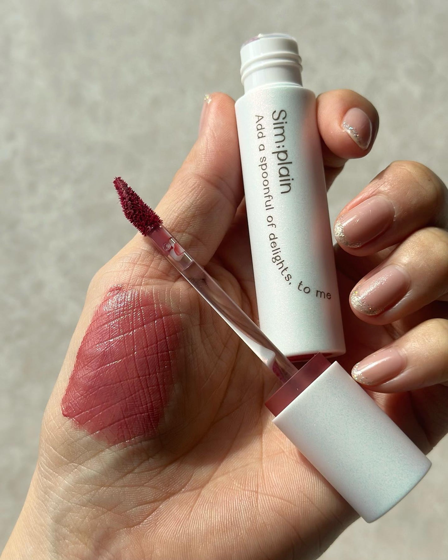 シンプレイン ウォーターブラーティント/Sim;plain/リップティントを使ったクチコミ(5枚目)