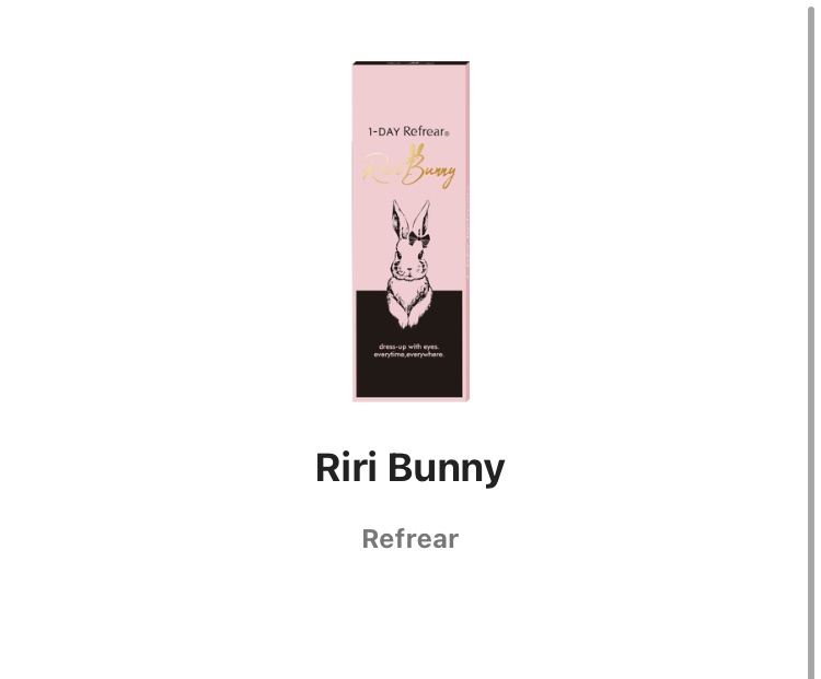 Riri Bunny/Refrear/カラーコンタクトレンズを使ったクチコミ（1枚目）