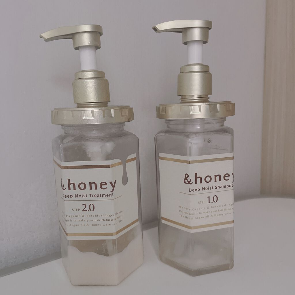 シルキー スムースモイスチャー シャンプー 1.0/ヘアトリートメント 2.0/&honey/市販シャンプーを使ったクチコミ(1枚目)