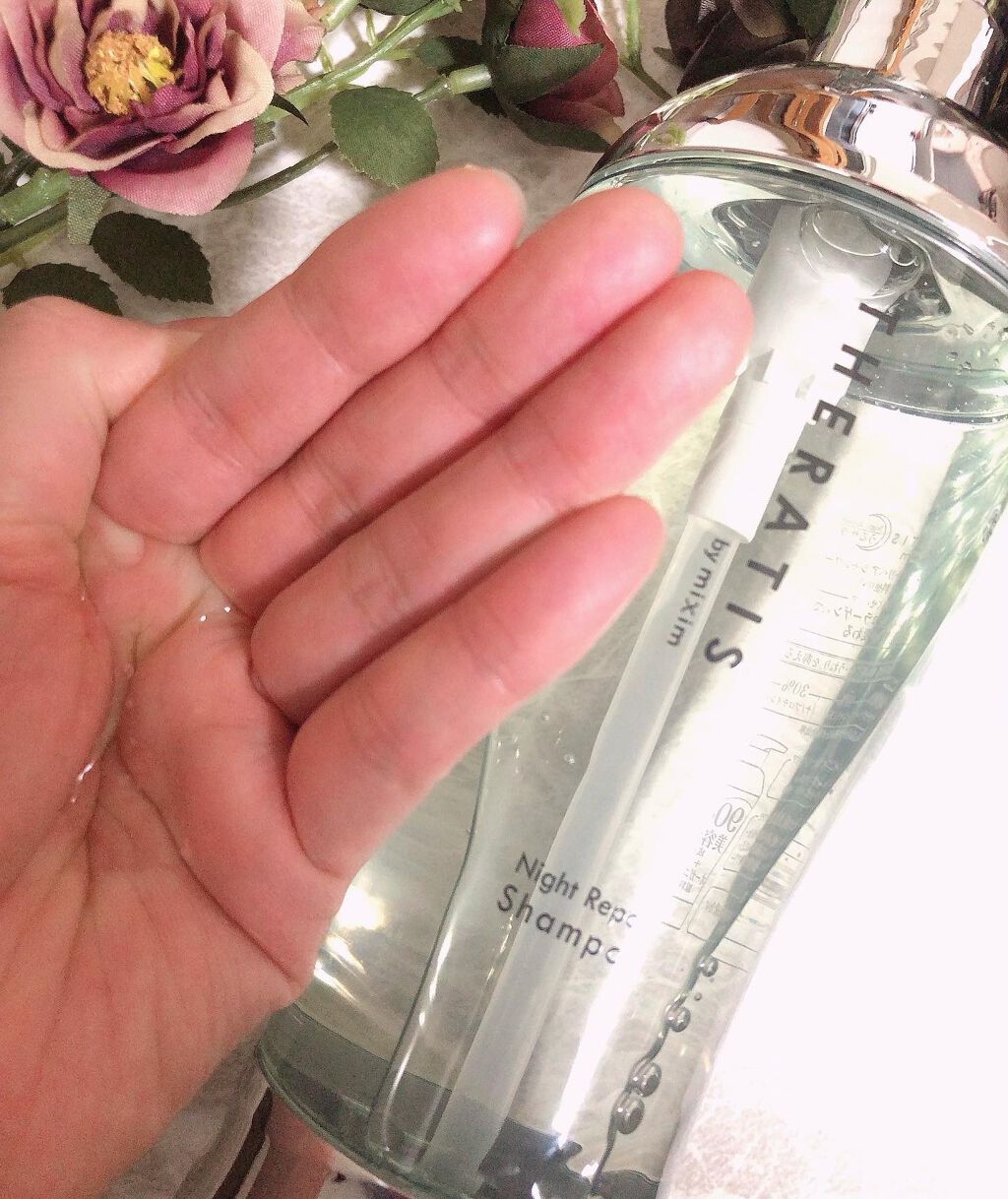 ナイトリペア シャンプー/ヘアトリートメント/THERATIS/シャンプー・コンディショナーを使ったクチコミ(2枚目)