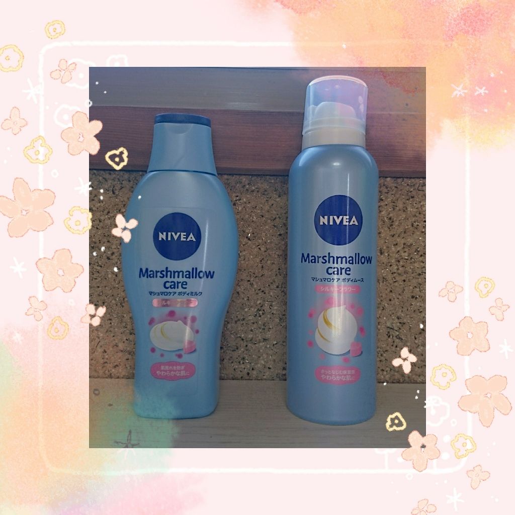 マシュマロケア ボディムース シルキーフラワー/ニベア/ボディローションを使ったクチコミ（1枚目）