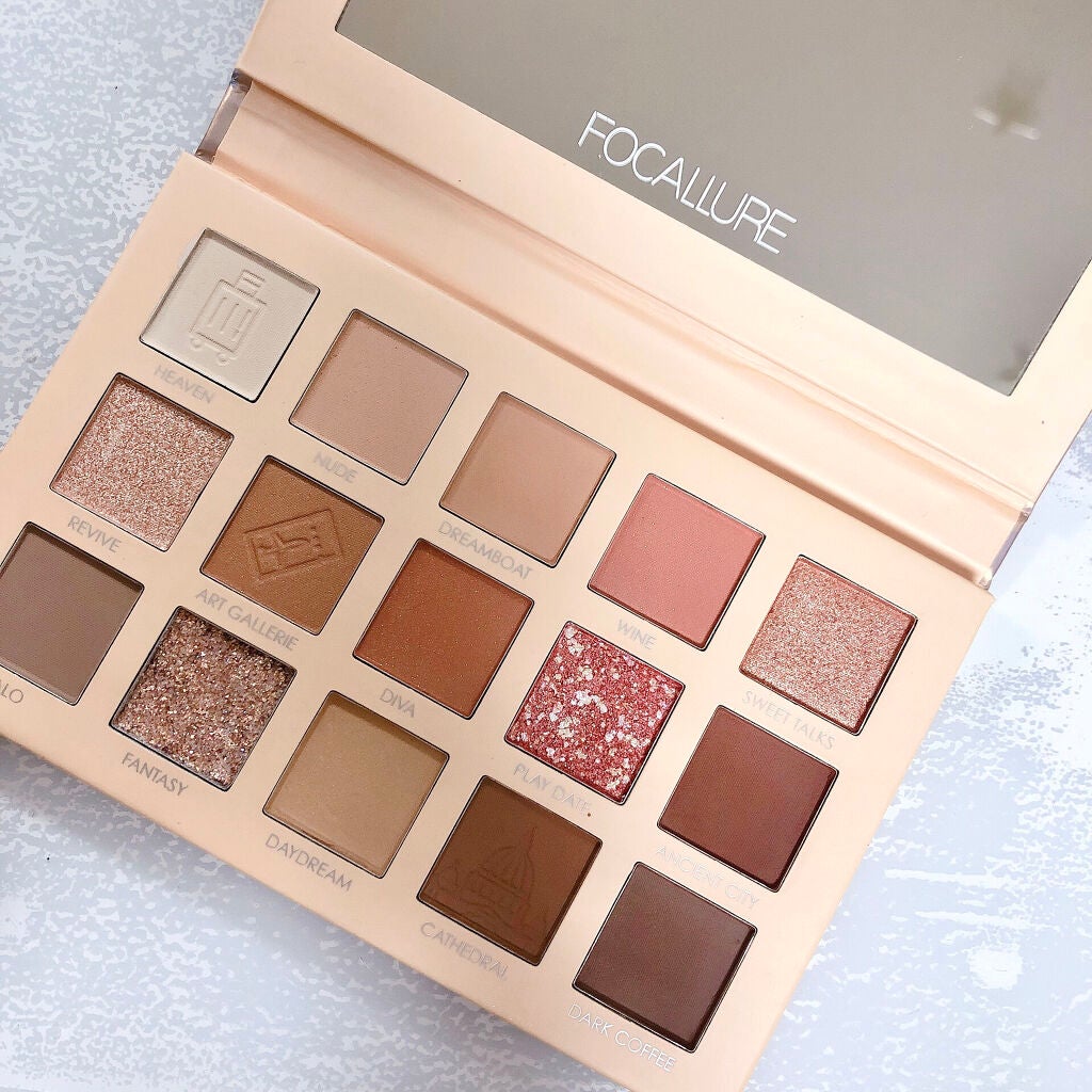 GO TRAVEL 15色アイシャドウパレット/FOCALLURE/アイシャドウパレットを使ったクチコミ(1枚目)