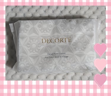 こんにちは(*´꒳`*)ﾟ*.・♡
☽︎‪︎.*·̩͙‬夜長月です☽︎‪︎.*·̩͙‬


『DECORTÉ フェイシャル ピュア コットン』

大判ですっごくフワフワのコットン、
肌辺りが良く気持ちが