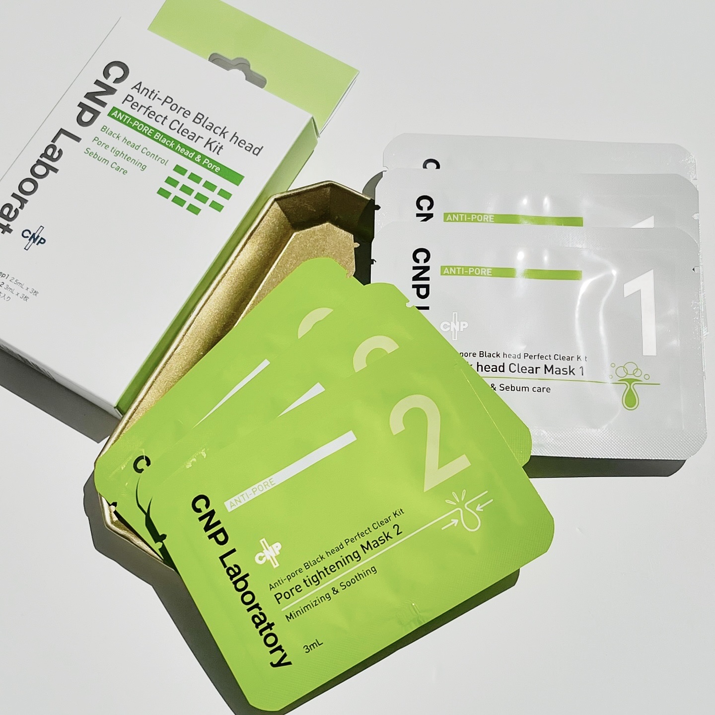 アンチポアブラックヘッドパーフェクトクリアキット/CNP Laboratory/シートマスク・パックを使ったクチコミ（1枚目）