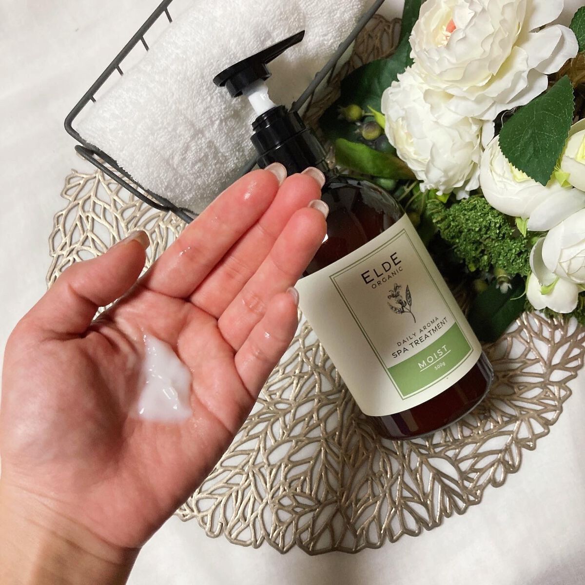 デイリーアロマスパシャンプー／トリートメント(モイスト)/ELDE ORGANIC/市販シャンプーを使ったクチコミ（3枚目）