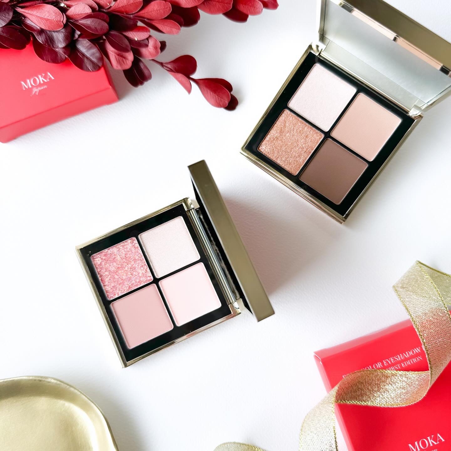 4色アイシャドウパレット 04 smoked tea/MOKA Japan cosmetics/アイシャドウパレットを使ったクチコミ（1枚目）