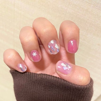 貼るジェルネイル/セリア/ネイルシールを使ったクチコミ(3枚目)