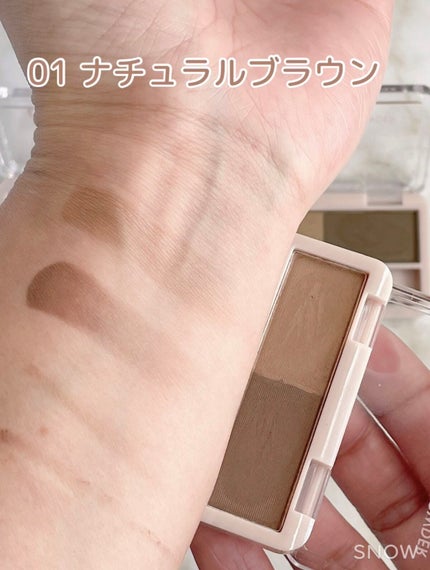 &. パレット眉パウダー/DAISO/パウダーアイブロウを使ったクチコミ(3枚目)