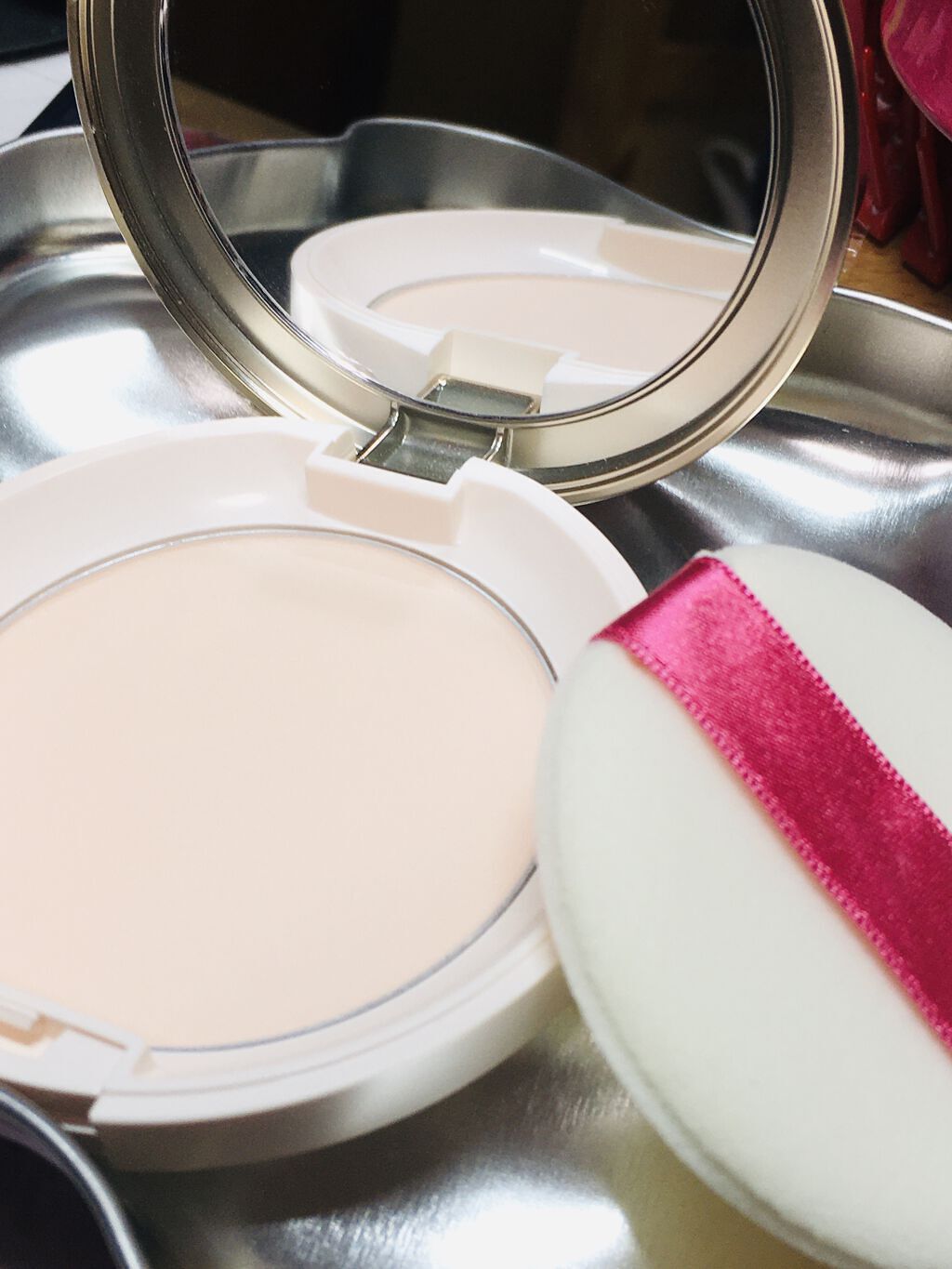 スキンティント トーンアップ パウダー(おしろい)/フォーチュン/プレストパウダーを使ったクチコミ（2枚目）