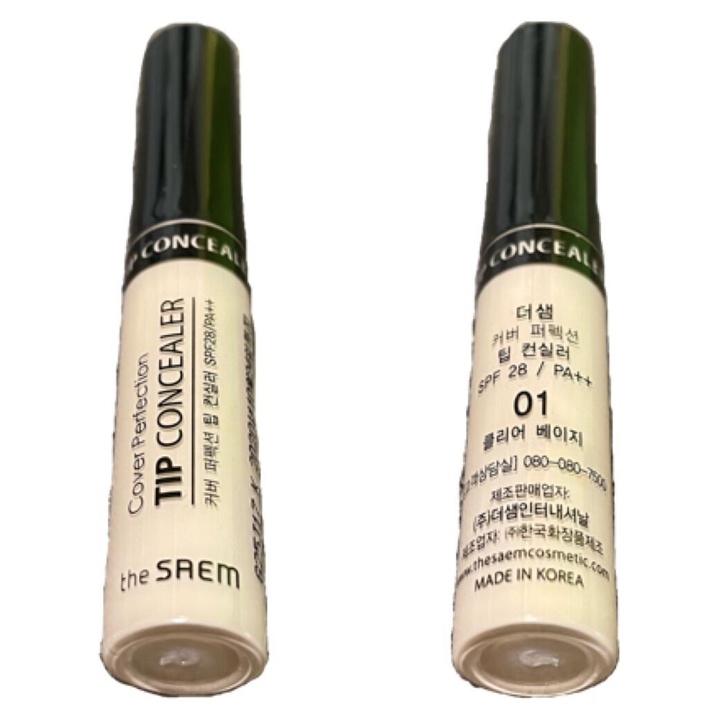 カバーパーフェクション チップコンシーラー/the SAEM/リキッドコンシーラーを使ったクチコミ(2枚目)