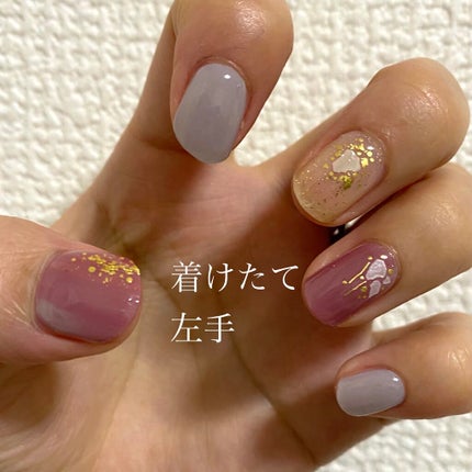 セミキュアジェルネイル(ハンド)/ohora/ネイルシールを使ったクチコミ(2枚目)