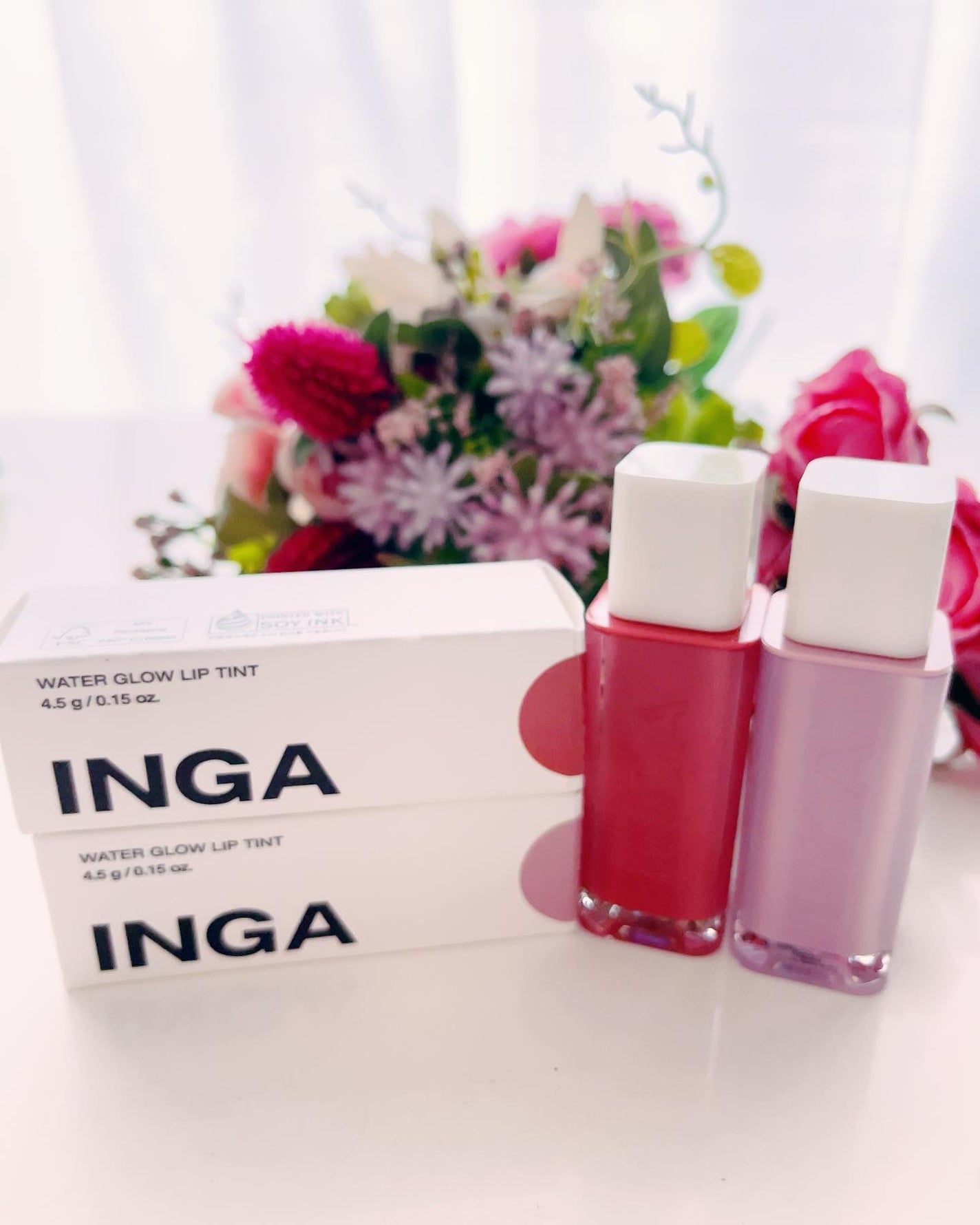 ウォーターグローリップティント/INGA/リップティントを使ったクチコミ(7枚目)