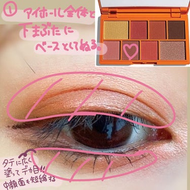 ミニチョコレートアイシャドウパレット チョコオレンジ/MAKEUP REVOLUTION/アイシャドウパレットを使ったクチコミ（2枚目）