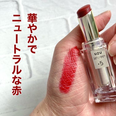  38°C / 99°F Lipstick <TOKYO> +5 RED/UZU BY FLOWFUSHI/口紅を使ったクチコミ（2枚目）