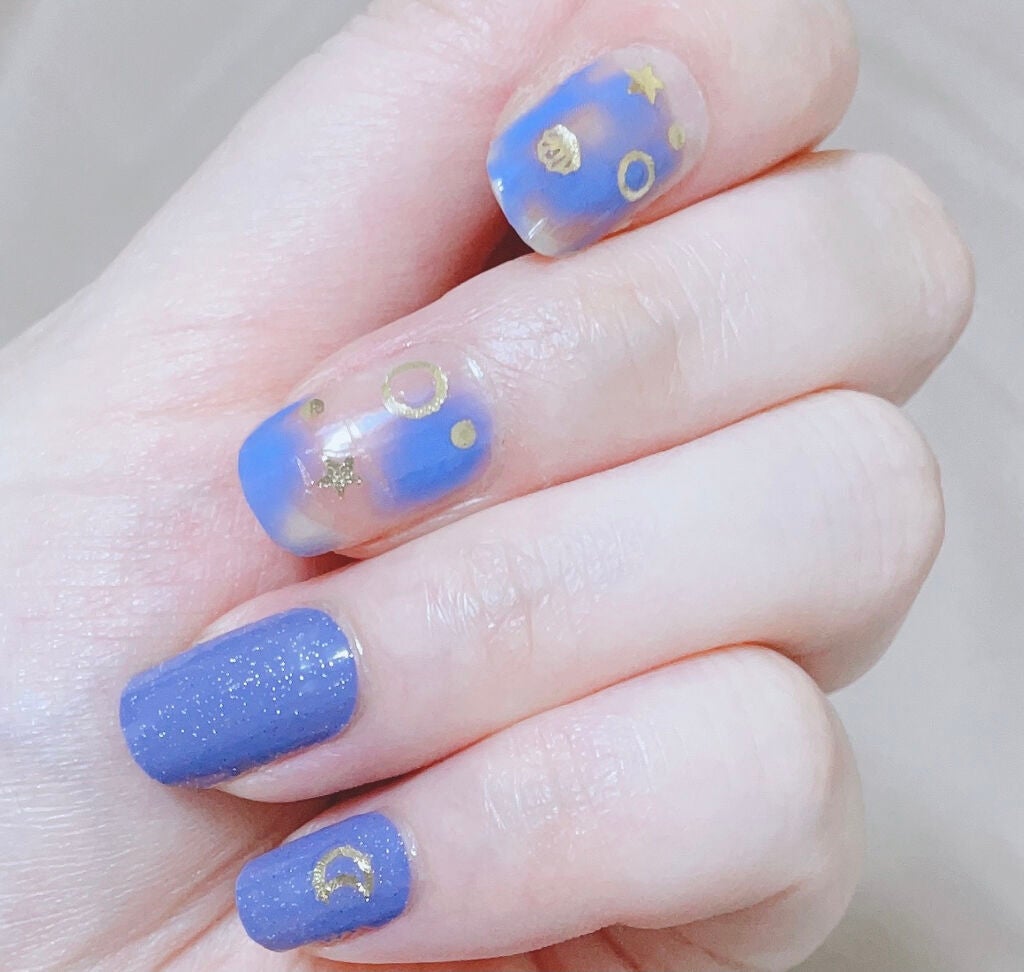 ネイルシール/Qoo10/ネイルシールを使ったクチコミ(1枚目)