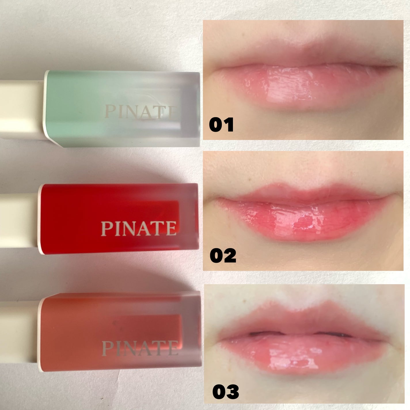 ナチュラルブルームリップオイルセラム 3色セット/PINATE/リップグロスを使ったクチコミ(5枚目)