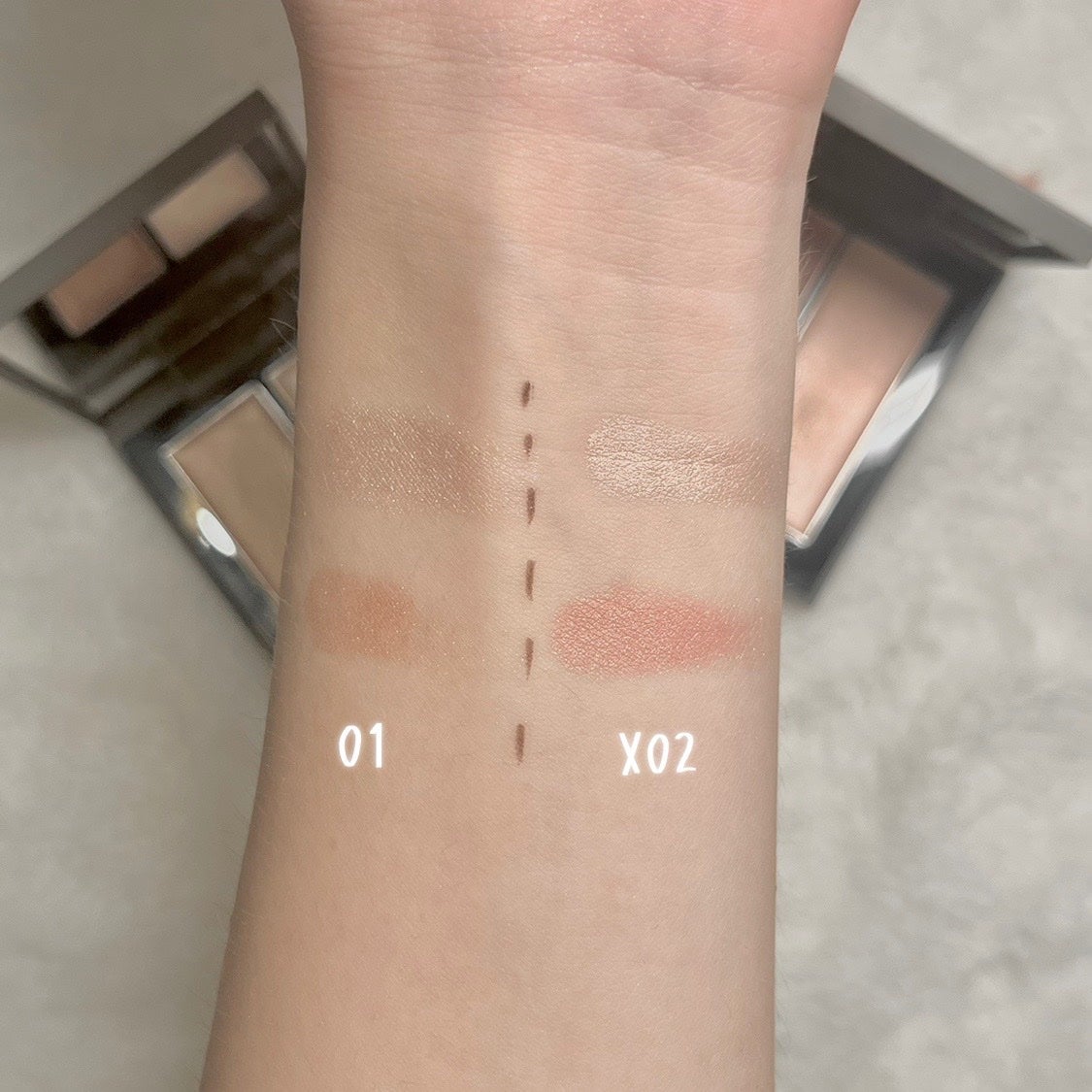 THREE シマリング グロー デュオ/THREE/クリームハイライトを使ったクチコミ(2枚目)