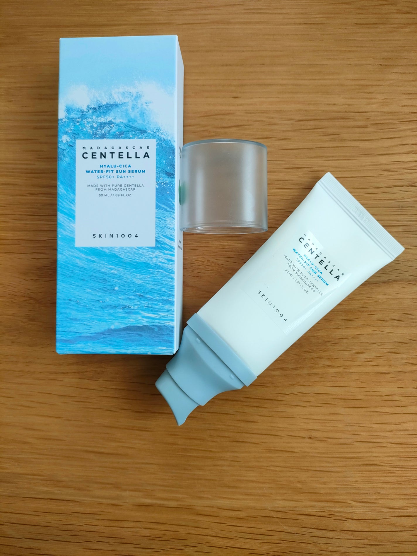 ヒアルーシカ ウォーターフィット サンセラム/SKIN1004/日焼け止めローションを使ったクチコミ(1枚目)