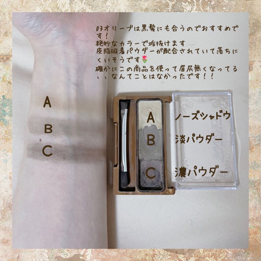 ノーズ&アイブロウパウダー/CEZANNE/パウダーアイブロウを使ったクチコミ(2枚目)