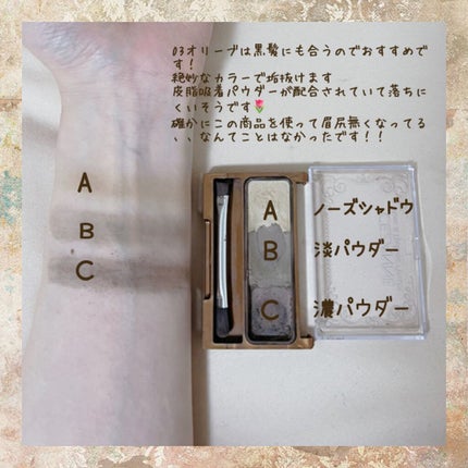 ノーズ&アイブロウパウダー/CEZANNE/パウダーアイブロウを使ったクチコミ(2枚目)