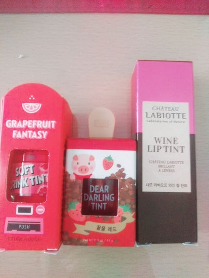 ディアダーリン ウォータージェルティント (アイスティント)/ETUDE/口紅を使ったクチコミ(1枚目)