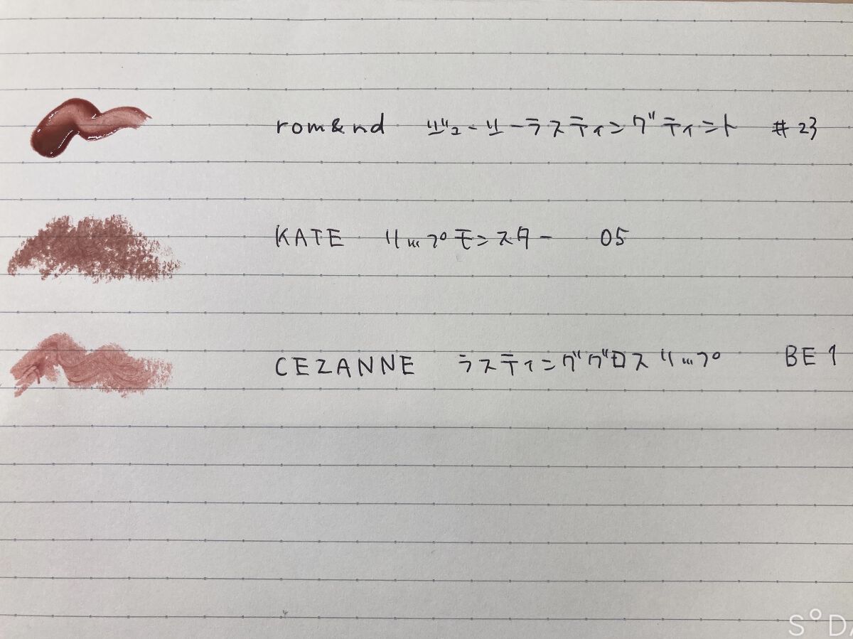 ラスティンググロスリップ/CEZANNE/口紅を使ったクチコミ（2枚目）