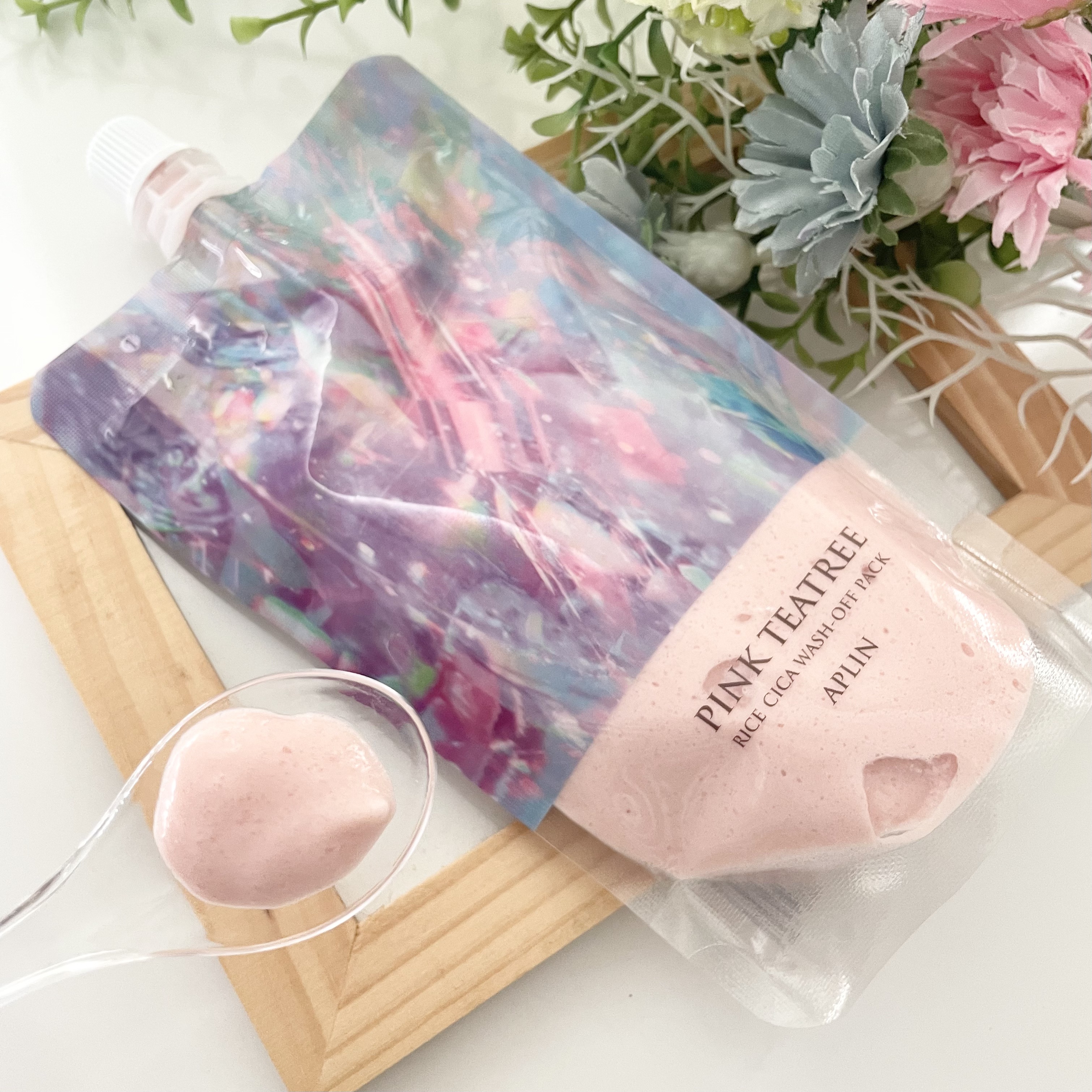 ピンクティーツリーライスシカウォッシュオフパック/APLIN/洗い流すパック・マスクを使ったクチコミ（2枚目）