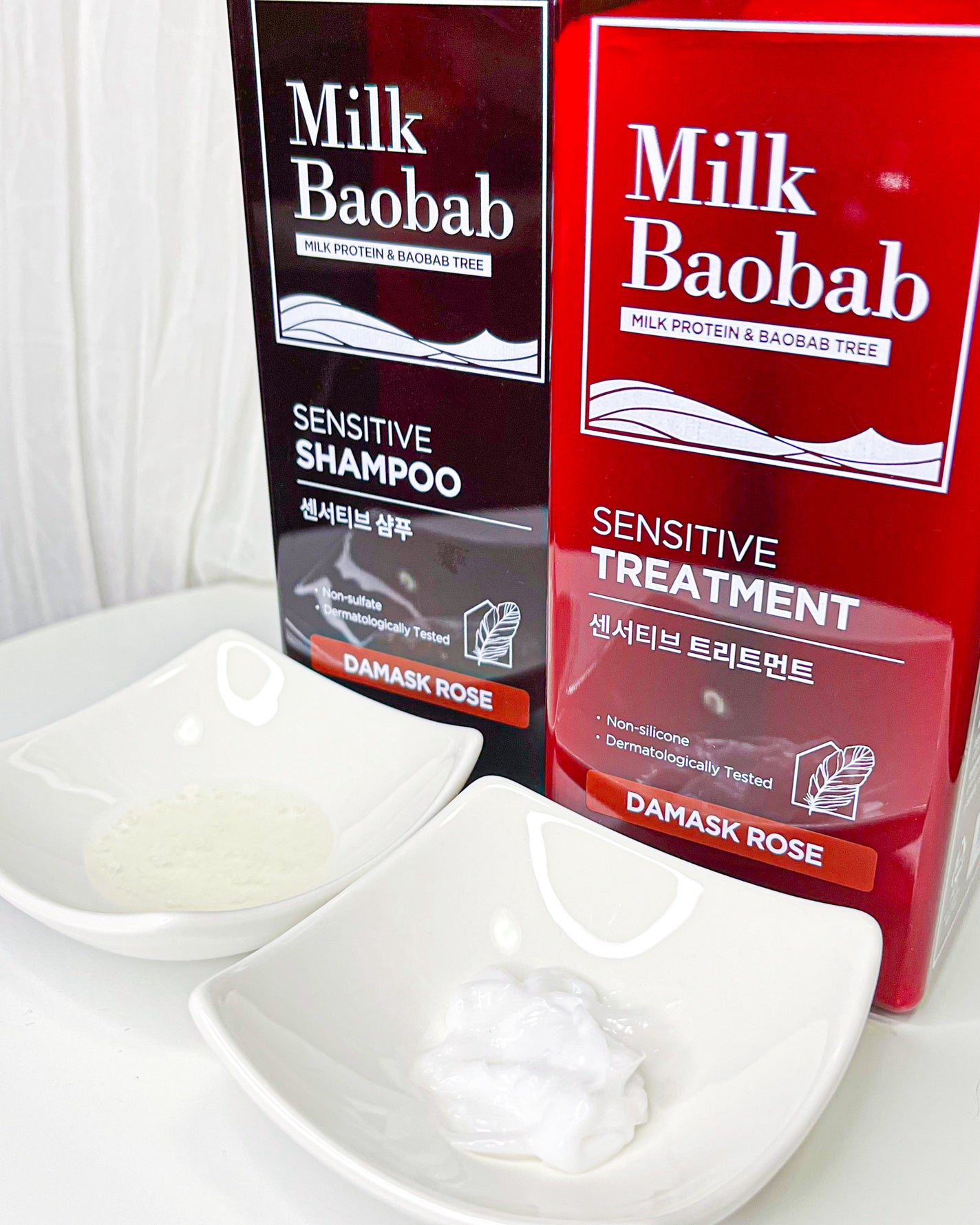 センシティブ シャンプー / トリートメント ダマスクローズ/ミルクバオバブ/市販シャンプーを使ったクチコミ(3枚目)