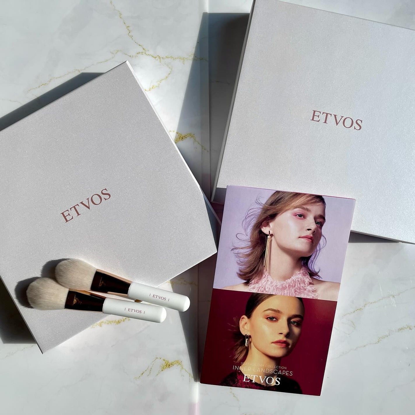 ホリデーコフレ2023〈カームピンク〉/エトヴォス/メイクアップキットを使ったクチコミ(2枚目)