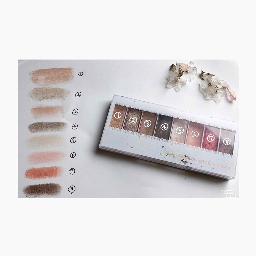 スイーツコレクション/マリブビューティー/アイシャドウパレットを使ったクチコミ（2枚目）