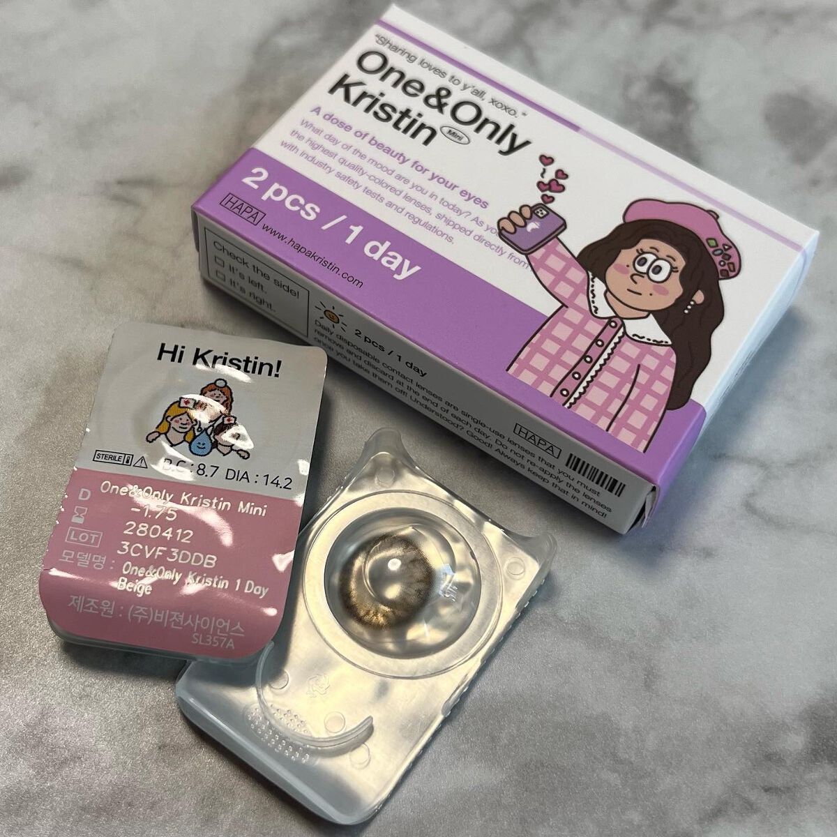 One & Only Kristin/Hapa kristin/カラーコンタクトレンズを使ったクチコミ(8枚目)
