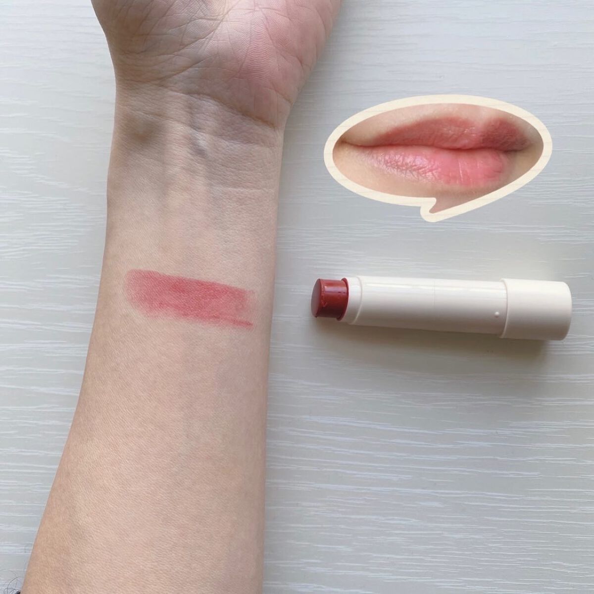 ヴィーガンエッセンシャルリップクリーム/HUE_CALM/リップクリームを使ったクチコミ（3枚目）