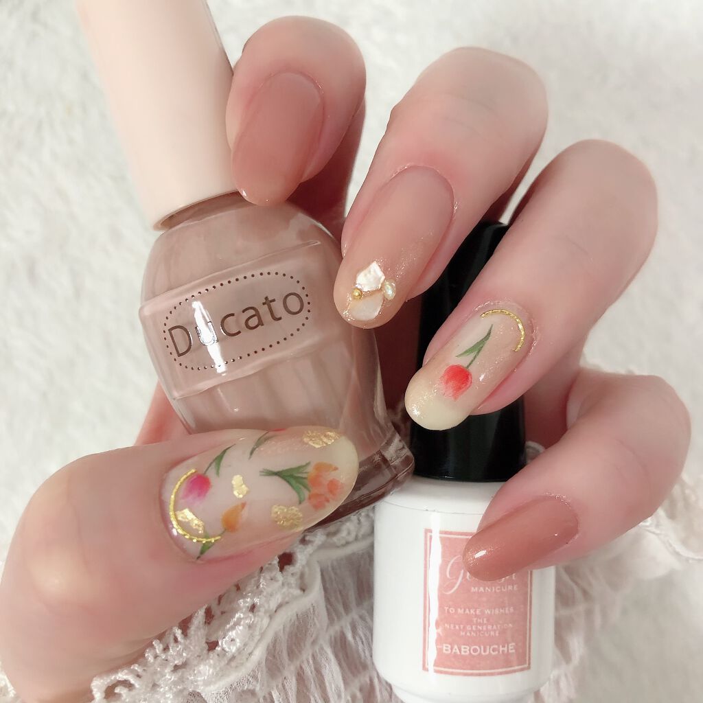 グロッシーコート ミルクコート【旧】/スキューズミー/オールインワンネイルを使ったクチコミ（1枚目）