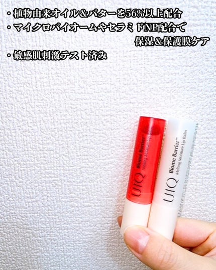バイオームバリアメルティングモイスチャーリップバーム/UIQ/リップバームを使ったクチコミ(3枚目)