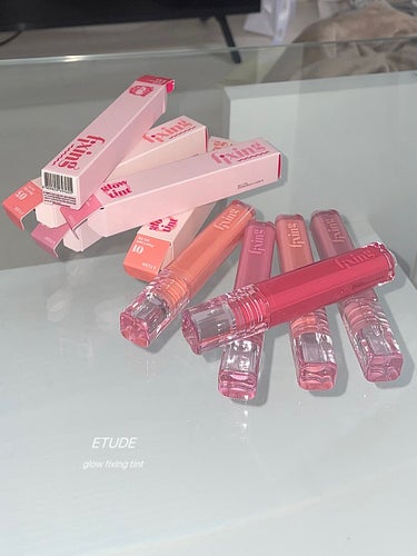 ETUDE グロウ フィクシングティントのクチコミ「♥ぷるんとクリオネリップ♥






・





エチュードの新作ティント♡


夏っぽい.....」（2枚目）