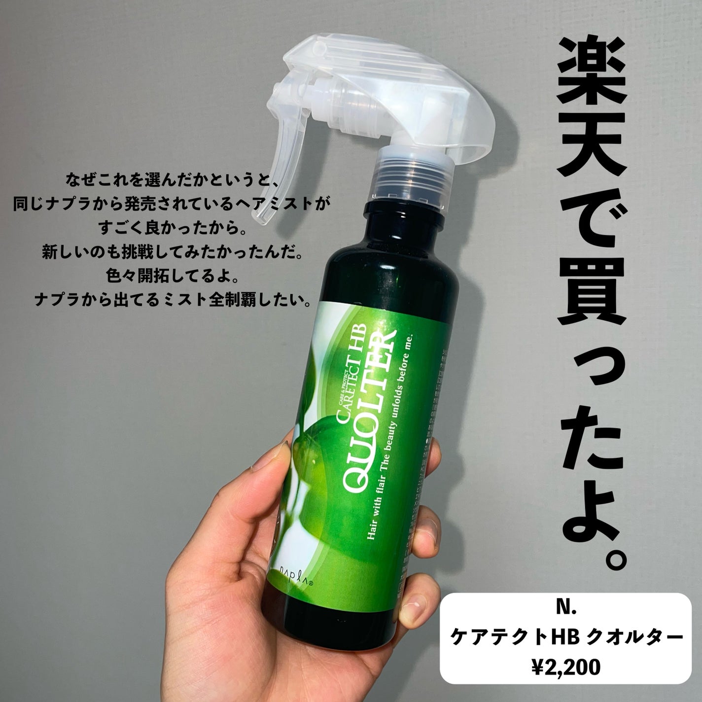 ケアテクトHB クオルター/N./ヘアミストを使ったクチコミ(2枚目)