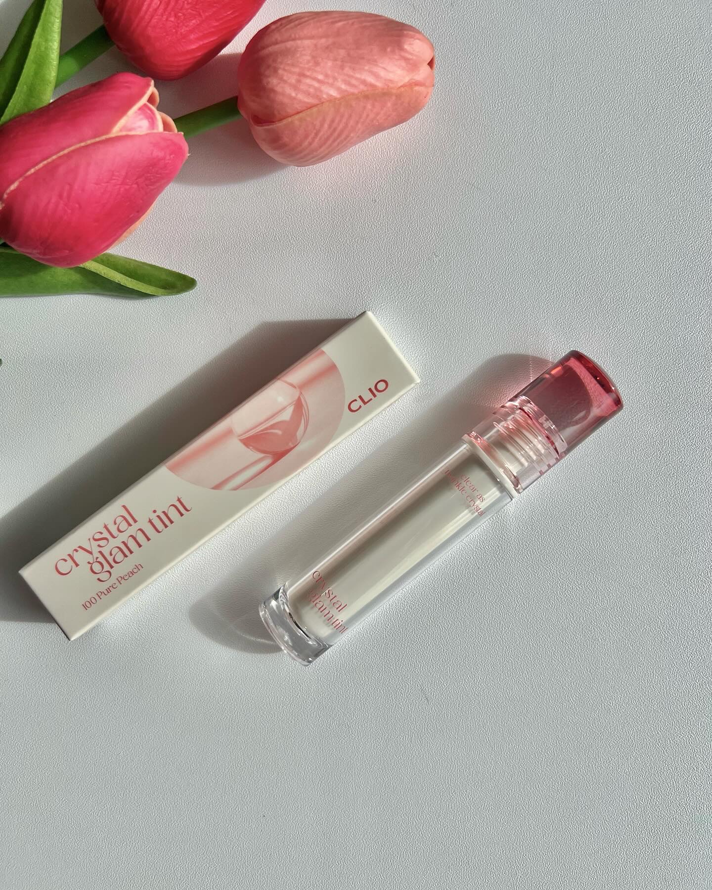 クリスタル グラム ティント 100 ピュアピーチ(PURE PEACH)(日本限定)/CLIO/リップティントを使ったクチコミ（3枚目）