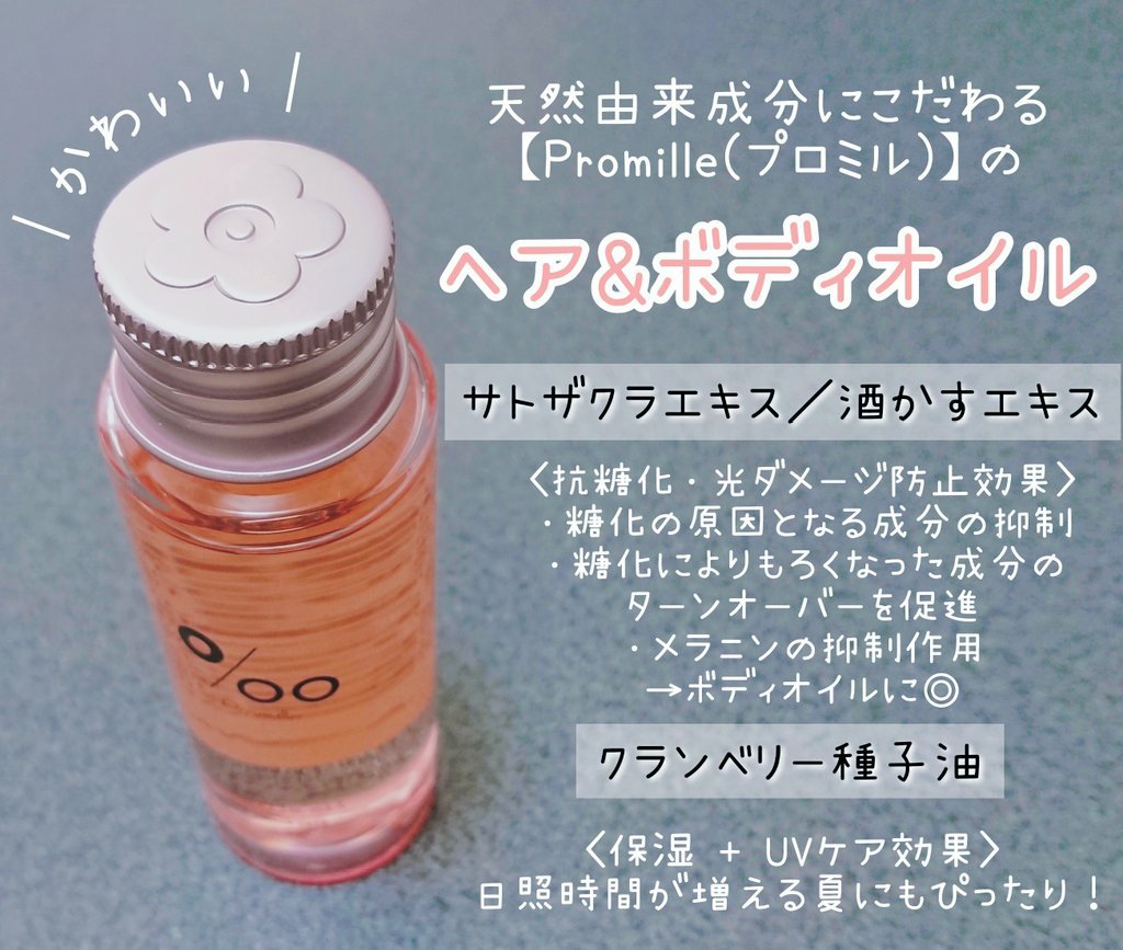 プロミルオイル サクラ  50ml/Promille/ヘアオイルを使ったクチコミ（2枚目）