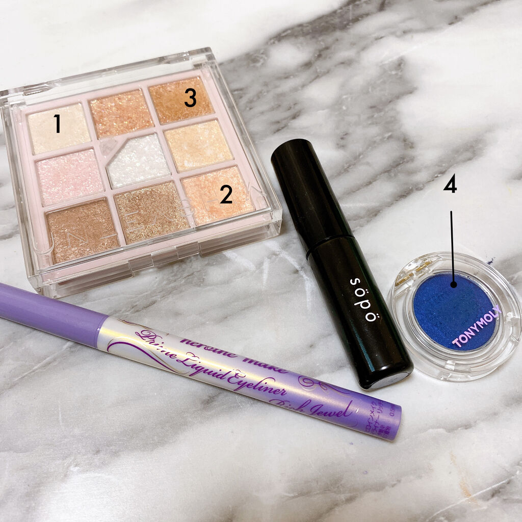 クリスタルシングルアイシャドウ/TONYMOLY/単色アイシャドウを使ったクチコミ（3枚目）