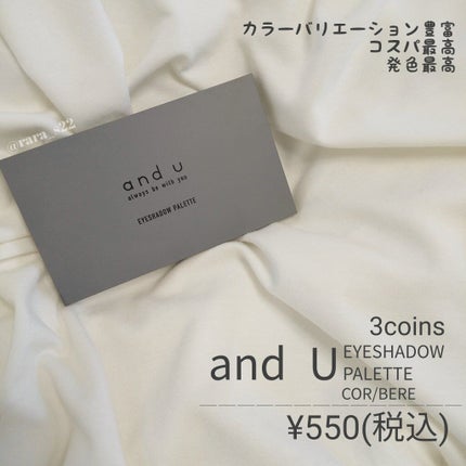 アイシャドウパレット/and U/アイシャドウパレットを使ったクチコミ(1枚目)