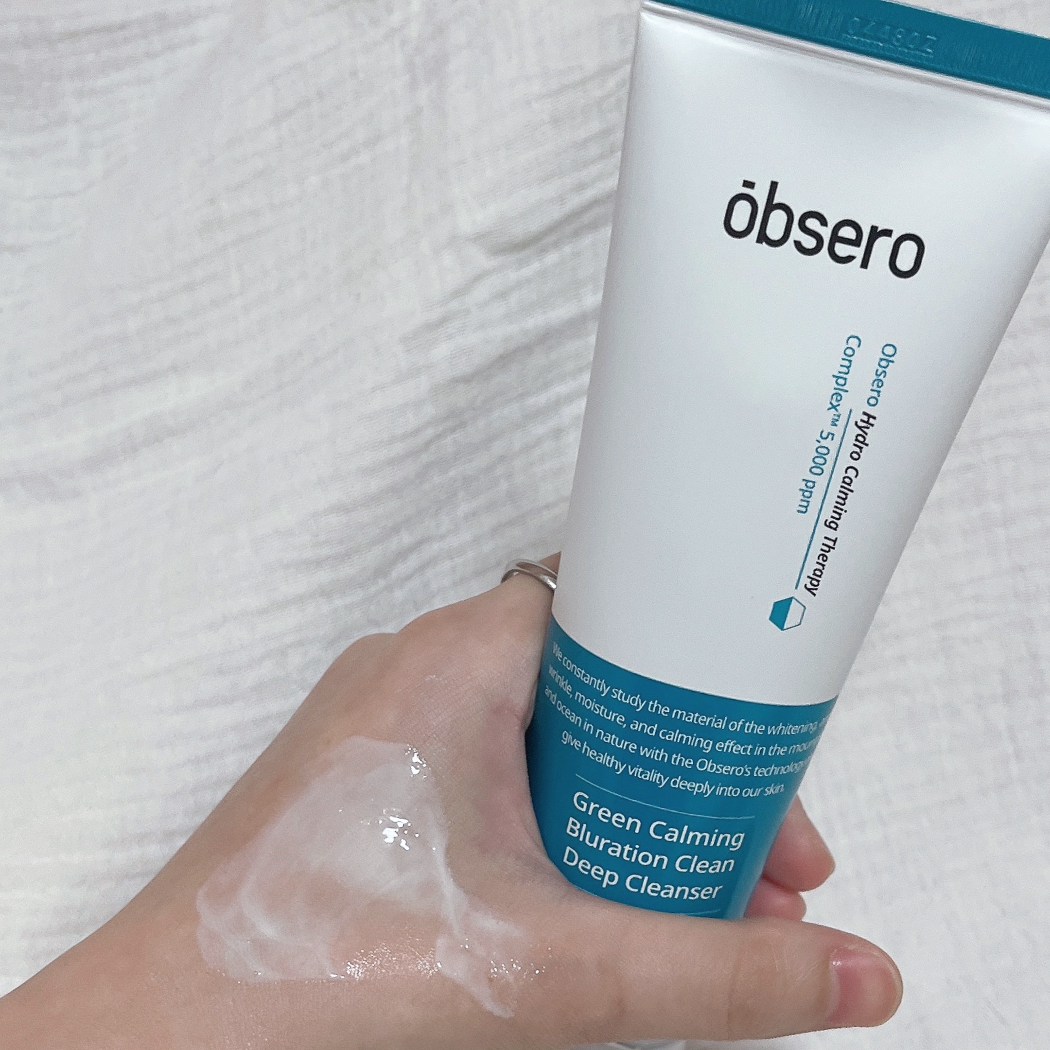 グリーンカーミングブルーレーションクリーンディープクレンザー/obsero/洗顔フォームを使ったクチコミ（2枚目）