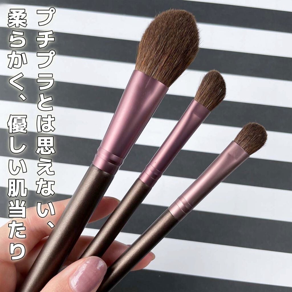 BRIGITTE 馬毛 メイクブラシ/DAISO/メイクブラシを使ったクチコミ(3枚目)