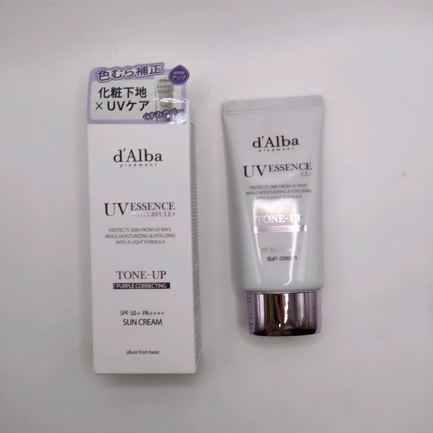 ダルバ ウォータフル トーンアップ サンクリーム(パープル)/ダルバ/日焼け止めクリームを使ったクチコミ（1枚目）
