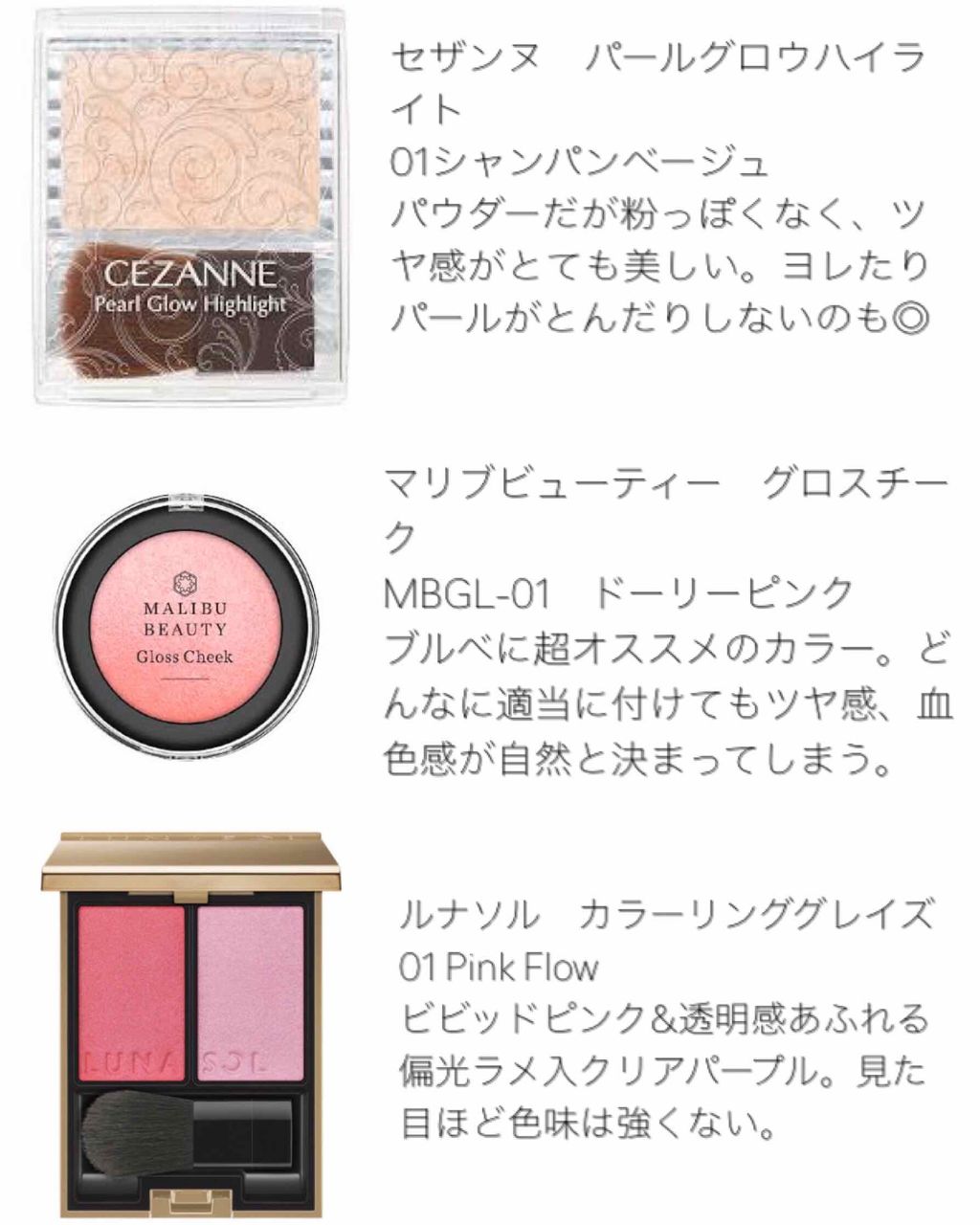 グロスチーク/マリブビューティー/パウダーチークを使ったクチコミ（2枚目）