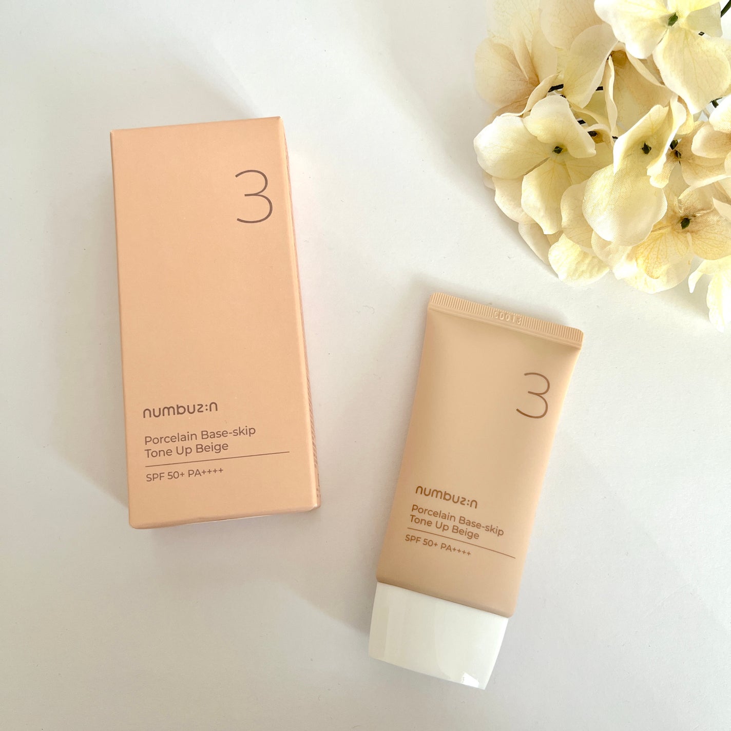 3番 ノーファンデ陶器肌トーンアップクリーム/numbuzin/化粧下地を使ったクチコミ(5枚目)