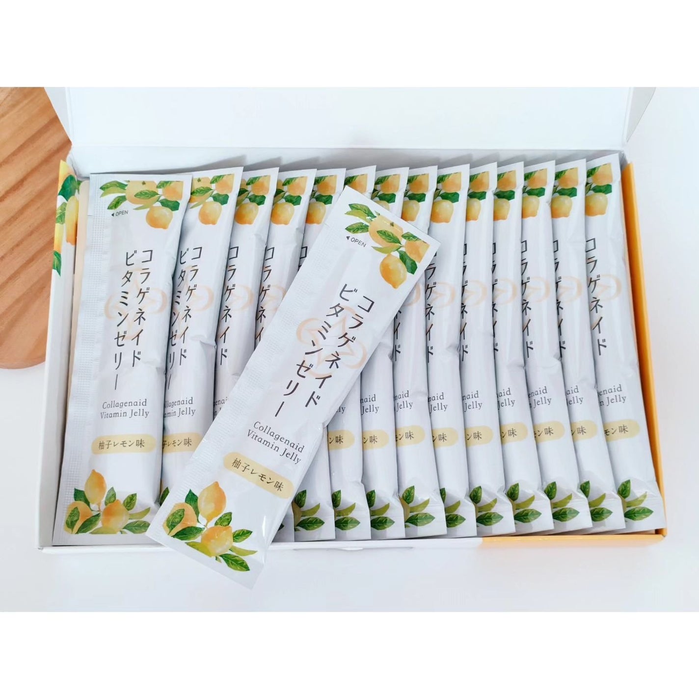 コラゲネイドビタミンゼリー(柚子レモン味)/新田ゼラチンダイレクト/美容サプリメントを使ったクチコミ(2枚目)